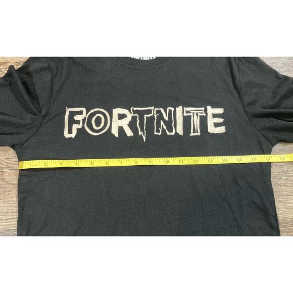 Fortnite Boys 10/12 Black Logo Long Sleeve Graphic Print Shirt - NWT - Picture 5 of 7